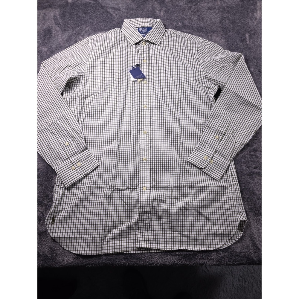 Polo Ralph Lauren Custom Fit Check Poplin Shirt Mens XXL 18.5 Summer Luxury